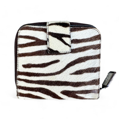 Prada Leder Zebra Zip Wallet - vintageconcierge