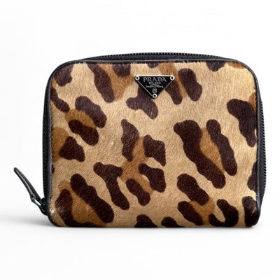 Prada Leopard Tri - Fold Wallet - vintageconcierge