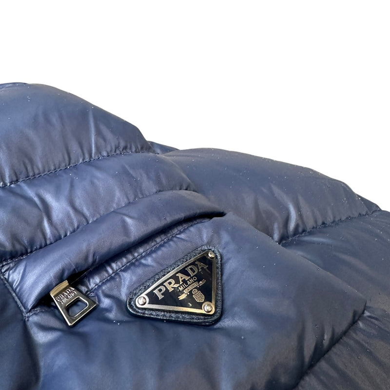 Prada Nylon Puffer Jacke Navy - vintageconcierge