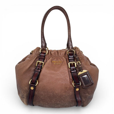 Prada Vitello Daino Leather Handbag - vintageconcierge
