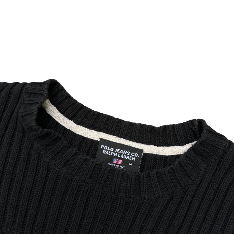 Ralph Lauren Polo Jeans Company Flag Knit Sweater – USA Logo Pullover - vintageconcierge