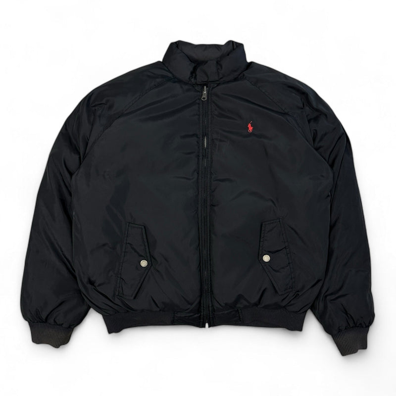 Ralph Lauren Reversible Bomber Pufferjacke Schwarz - vintageconcierge