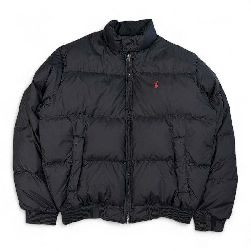 Ralph Lauren Reversible Bomber Pufferjacke Schwarz - vintageconcierge