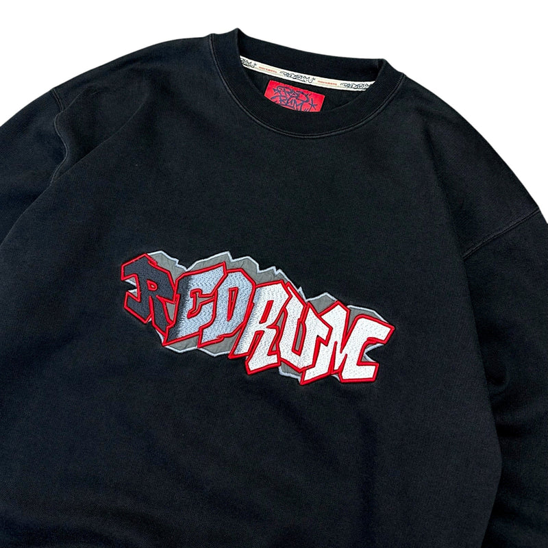 Redrum Vintage Hip - Hop Y2K Spellout Sweater - vintageconcierge