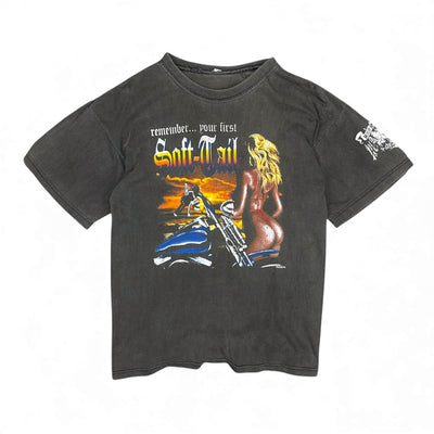 „Remeber… your first Soft - Tail” Vintage Faded T-Shirt - vintageconcierge