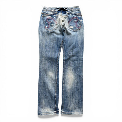 Replay Y2K Bootcut Jeans Embroidery Backpockets | M - vintageconcierge