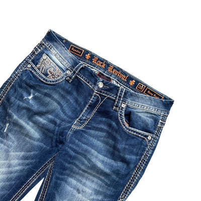 Rock Revival Y2K Low Waist Bootcut Jeans - vintageconcierge