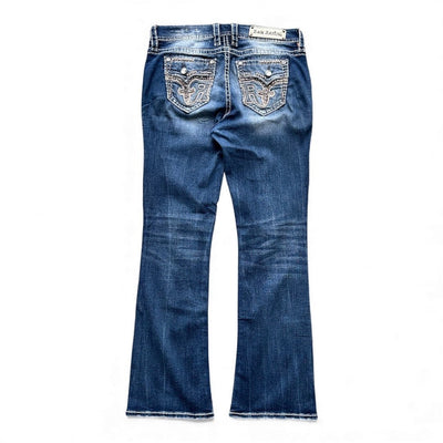 Rock Revival Y2K Low Waist Bootcut Jeans - vintageconcierge