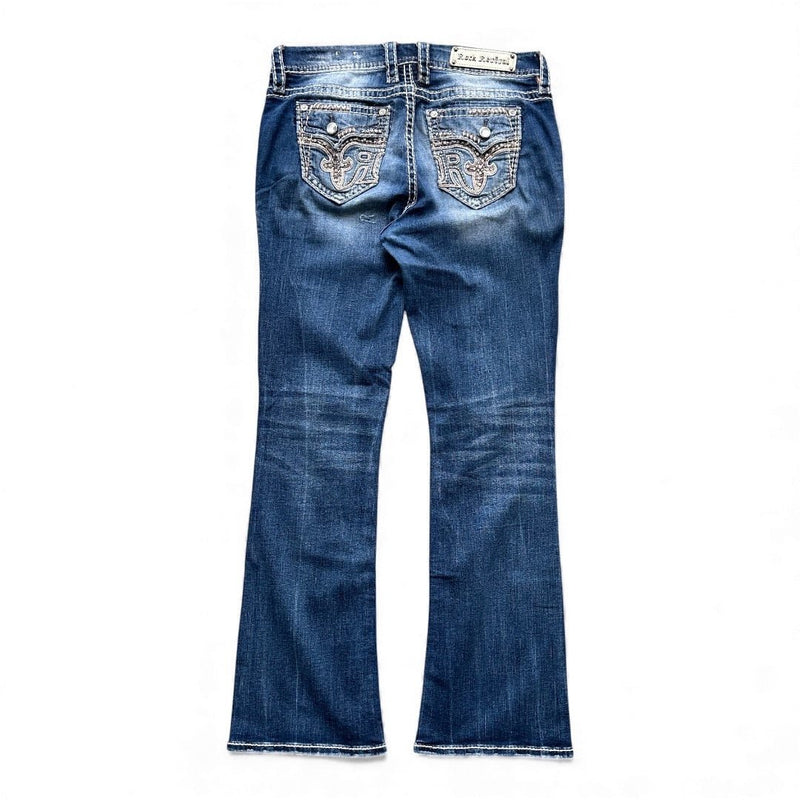 Rock Revival Y2K Low Waist Bootcut Jeans - vintageconcierge