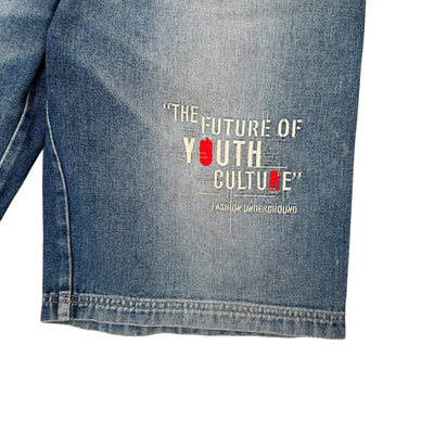 Rough Rider Vintage Y2K Baggy Jeans Shorts - vintageconcierge