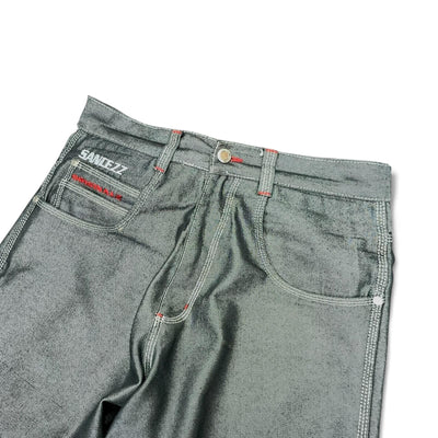 Sancezz Vintage Y2K Hip - Hop Jeans Silber - vintageconcierge