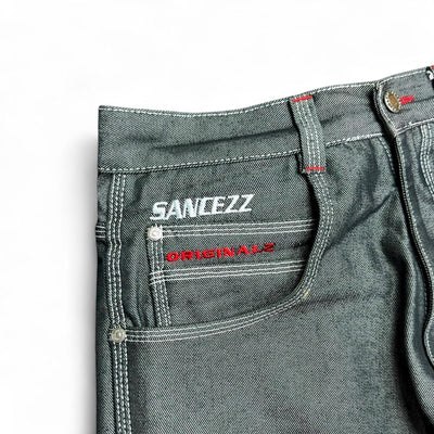 Sancezz Vintage Y2K Hip - Hop Jeans Silber - vintageconcierge