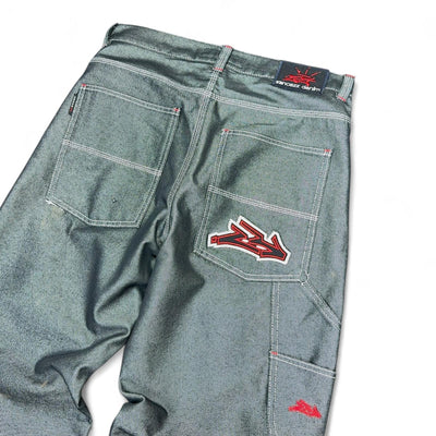 Sancezz Vintage Y2K Hip - Hop Jeans Silber - vintageconcierge