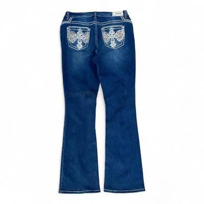 Sexy Couture Flared Jeans – Cross Stitch Y2K Denim - vintageconcierge