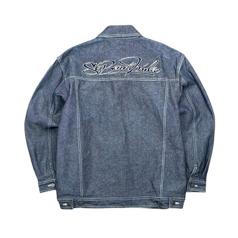 Sir Benni Miles Vintage Spellout Denim Jacke - vintageconcierge