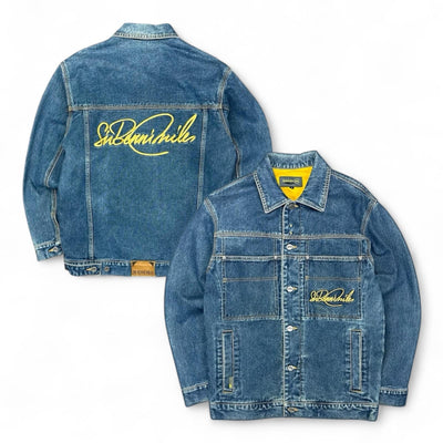 Sir Benni Miles Vintage Spellout Denim Jacke - vintageconcierge