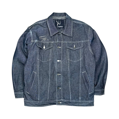 Sir Benni Miles Vintage Spellout Denim Jacke - vintageconcierge