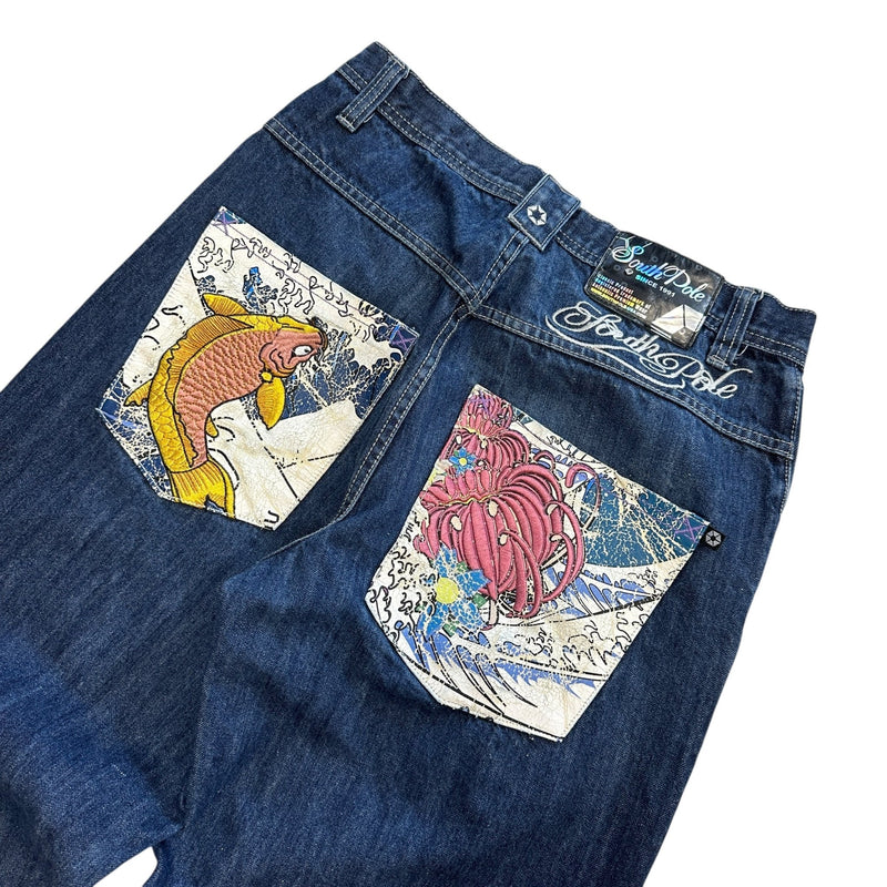 Southpole Koi Baggy Denim Jeans - vintageconcierge