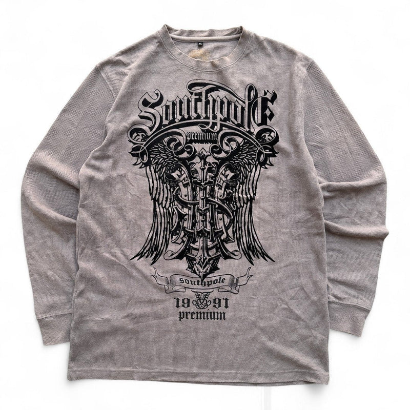 Southpole Vintage Y2K Waffle Knit Longsleeve - vintageconcierge