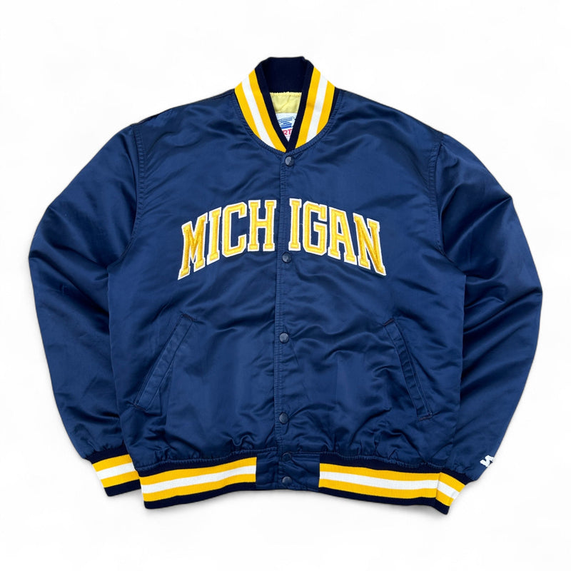 Starter 90s Michigan Wolverine Satin Jacke - vintageconcierge