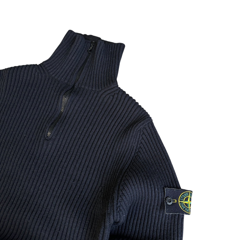 Stone Island Half Zip Knit Stricksweatshirt - vintageconcierge