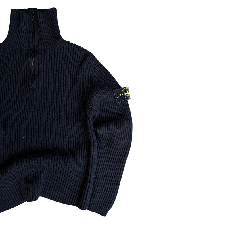 Stone Island Half Zip Knit Stricksweatshirt - vintageconcierge