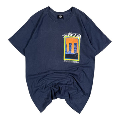 Stüssy Tiki Graphic T-Shirt Navy | M - vintageconcierge