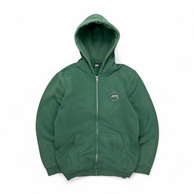 Stüssy Zip - Up Hoodie Dunkelgrün - vintageconcierge