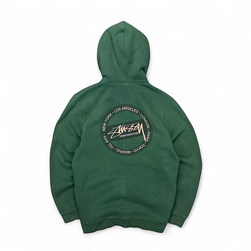 Stüssy Zip - Up Hoodie Dunkelgrün - vintageconcierge