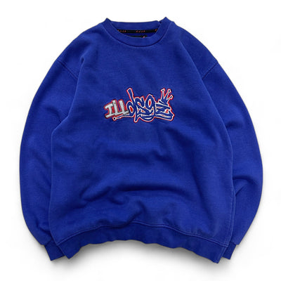 T.O.S.H. Vintage 90s Hip - Hop Skate Sweater Blau - vintageconcierge