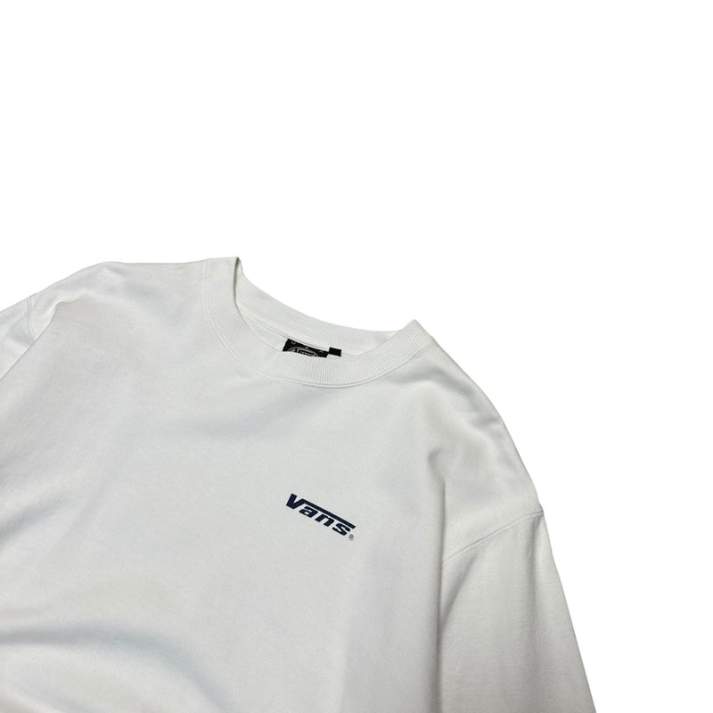 Vans Vintage Sweatshirt – White Crewneck mit Logo - Print - vintageconcierge