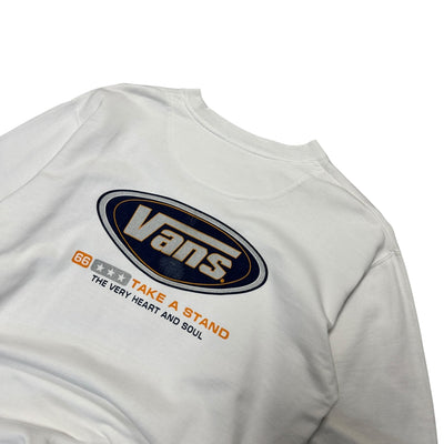 Vans Vintage Sweatshirt – White Crewneck mit Logo - Print - vintageconcierge
