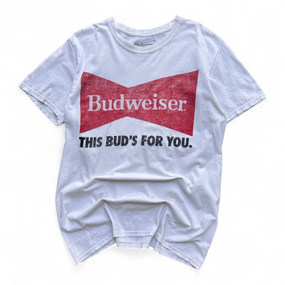 Vintage Budweiser "this Bud's for you" Made in USA T-Shirt - vintageconcierge