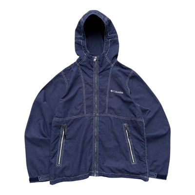 Vintage Columbia Contrast Stitch Hooded Jacket Navy | M - vintageconcierge