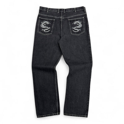 Vintage Dragon Baggy Jeans - vintageconcierge