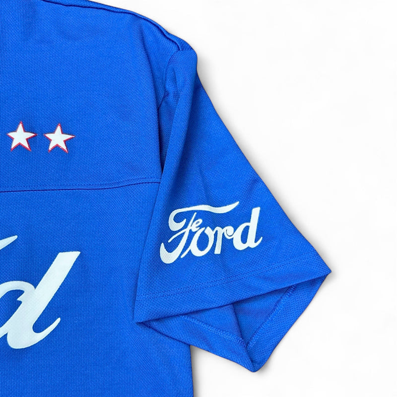 Vintage Ford Mustang Polo Shirt Blau - vintageconcierge
