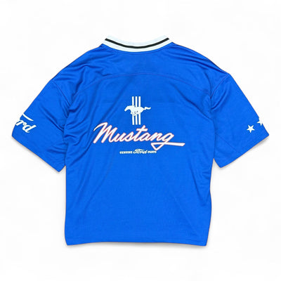 Vintage Ford Mustang Polo Shirt Blau - vintageconcierge