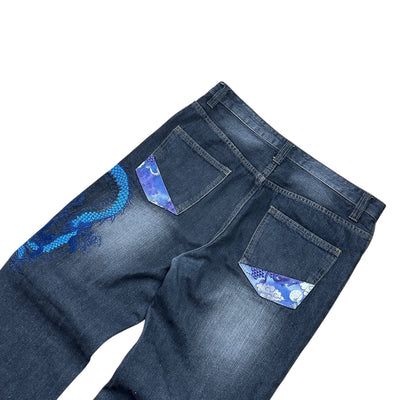 Vintage Japanese Denim Dragon Jeans - vintageconcierge
