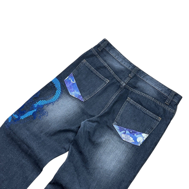 Vintage Japanese Denim Dragon Jeans - vintageconcierge