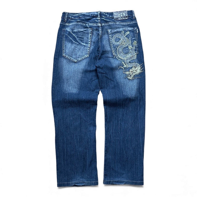 Vintage Japanese Denim Dragon Jeans - vintageconcierge