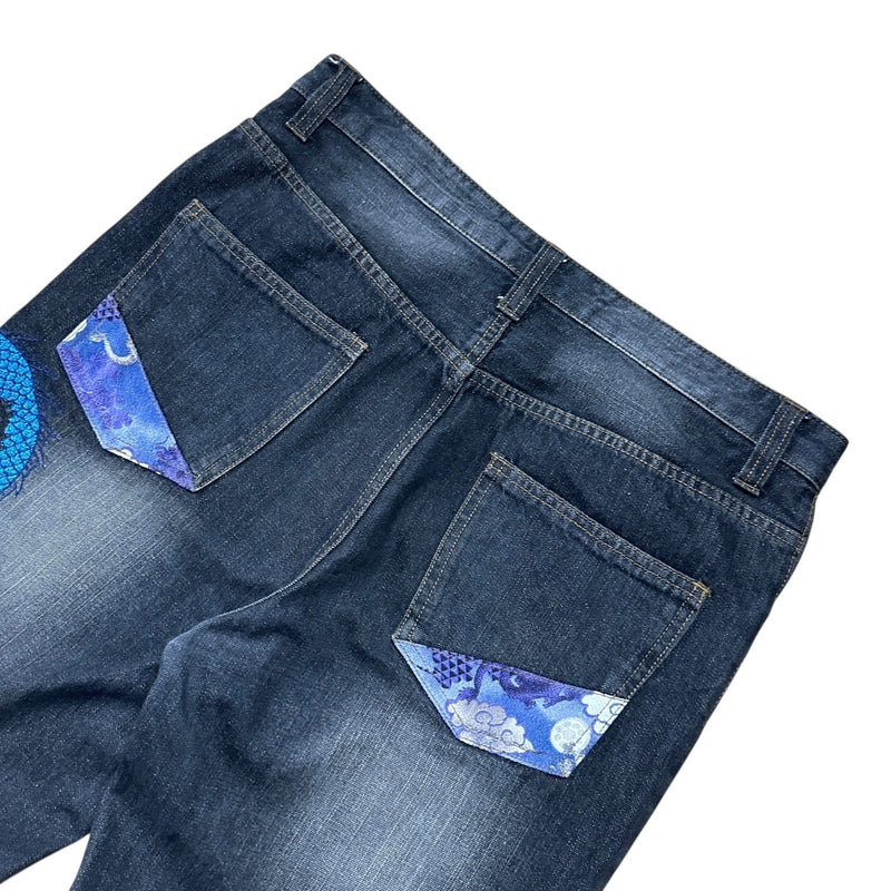 Vintage Japanese Denim Dragon Jeans - vintageconcierge