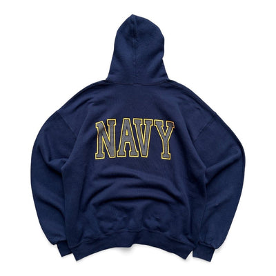 Vintage Made in USA Navy Hoodie - vintageconcierge