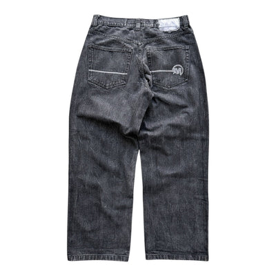 Vintage Mecca Baggy Faded Denim Jeans Grey Wash Y2K | M - vintageconcierge