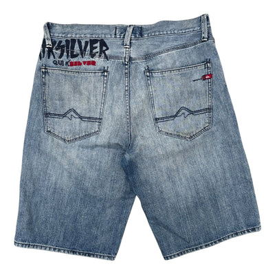 Vintage Quicksilver Baggy Jeans Shorts Jorts - vintageconcierge