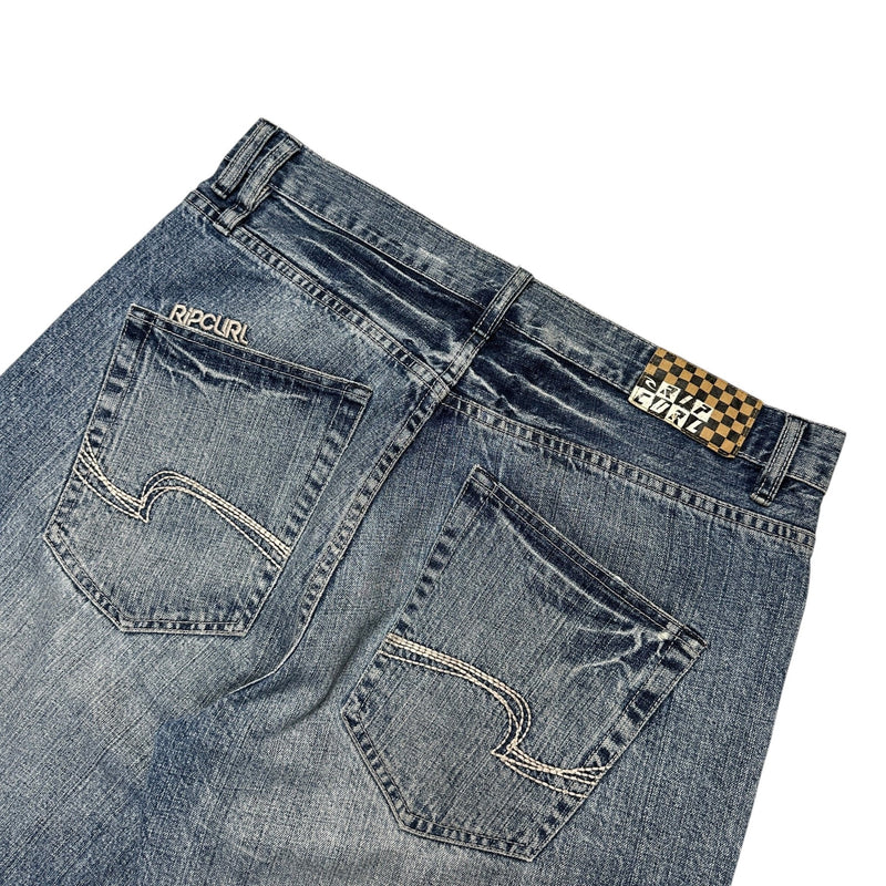 Vintage Rip Curl Baggy Jeans Shorts - vintageconcierge