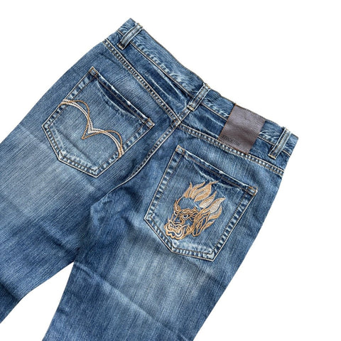 Vintage Stockton Embroidered Denim Jeans | W32 - vintageconcierge