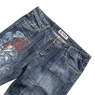 Vintage Y2K Japanese Dragon Denim Jeans - vintageconcierge