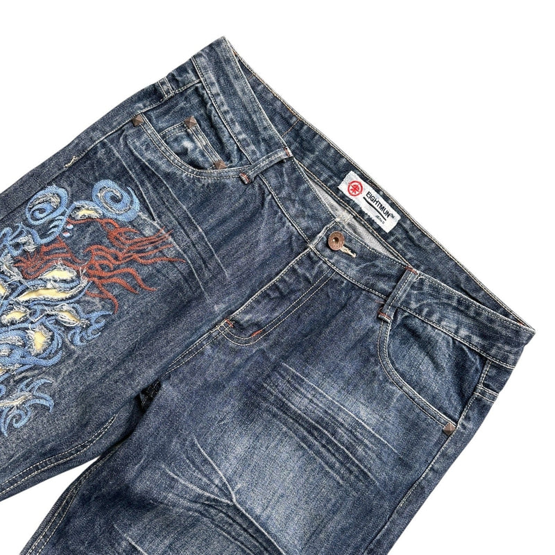 Vintage Y2K Japanese Dragon Denim Jeans - vintageconcierge