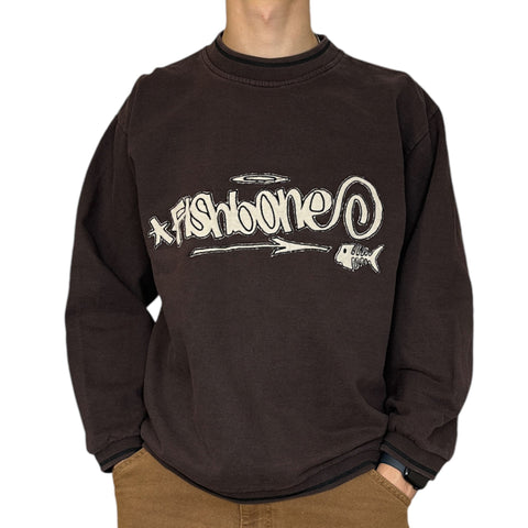 Vintage Y2K Skate Fishbone Sweatshirt - vintageconcierge