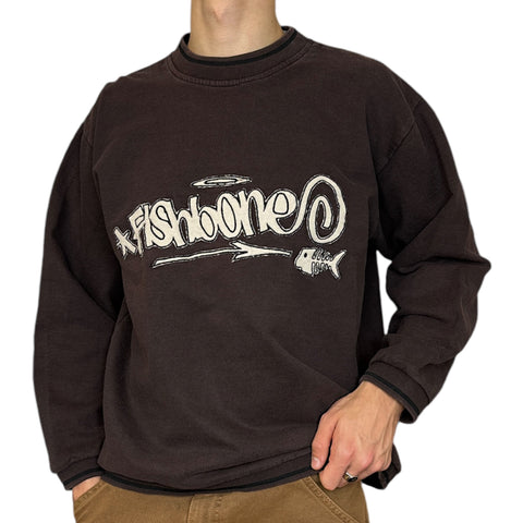 Vintage Y2K Skate Fishbone Sweatshirt - vintageconcierge